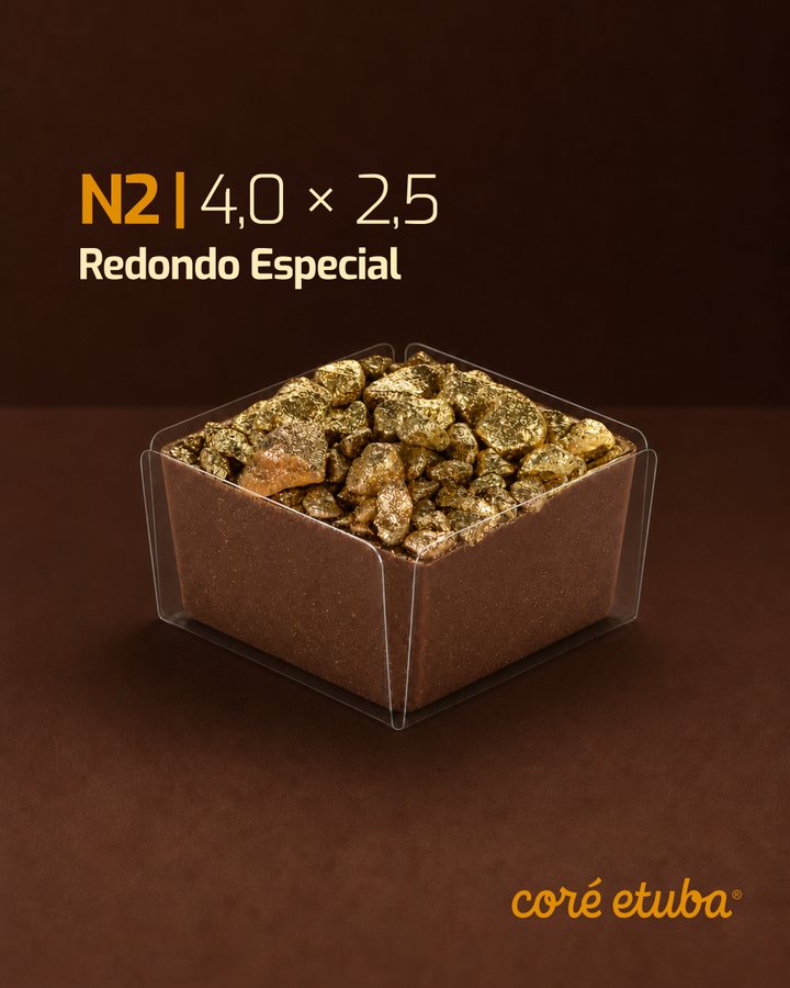 Tamanho N2, 4,0 x 2,5 cm, Redondo Especial