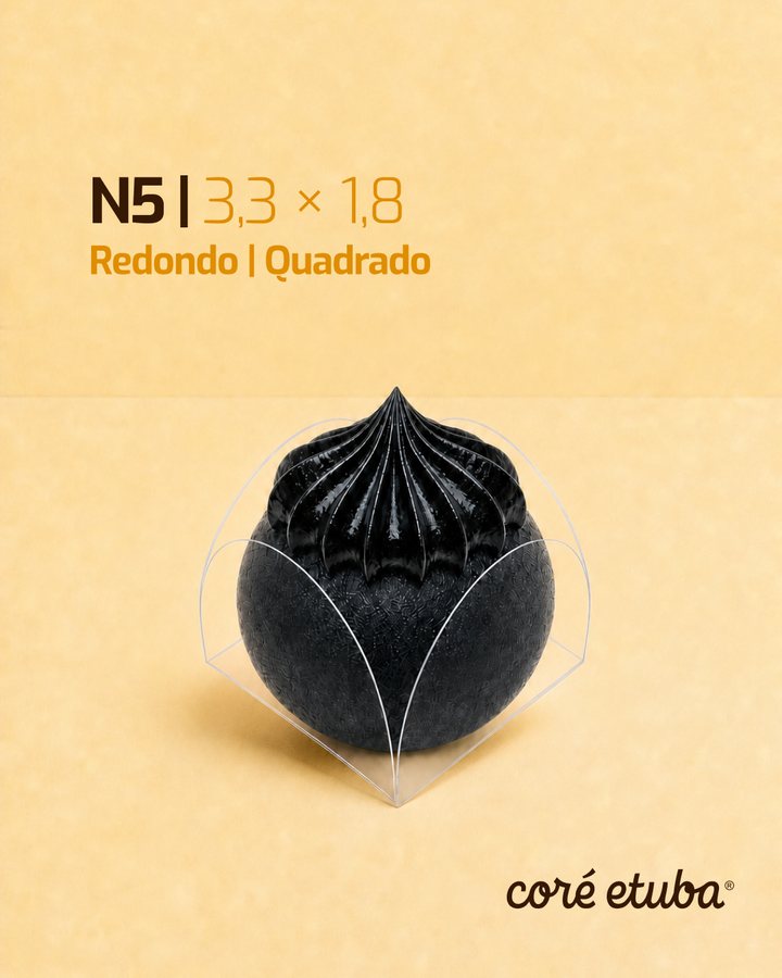 Tamanho N5, 3,3 x 1,8 cm, Redondo ou Quadrado